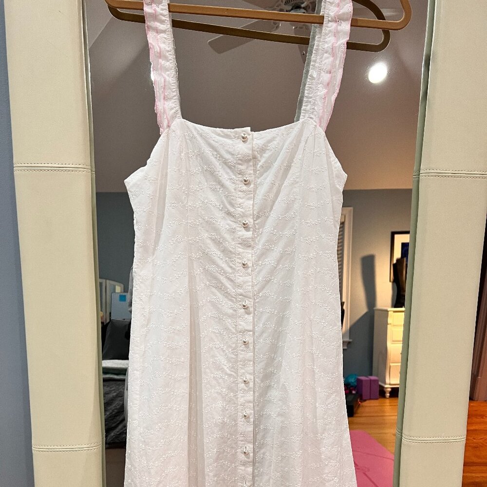 LPA eyelet dress white - size small